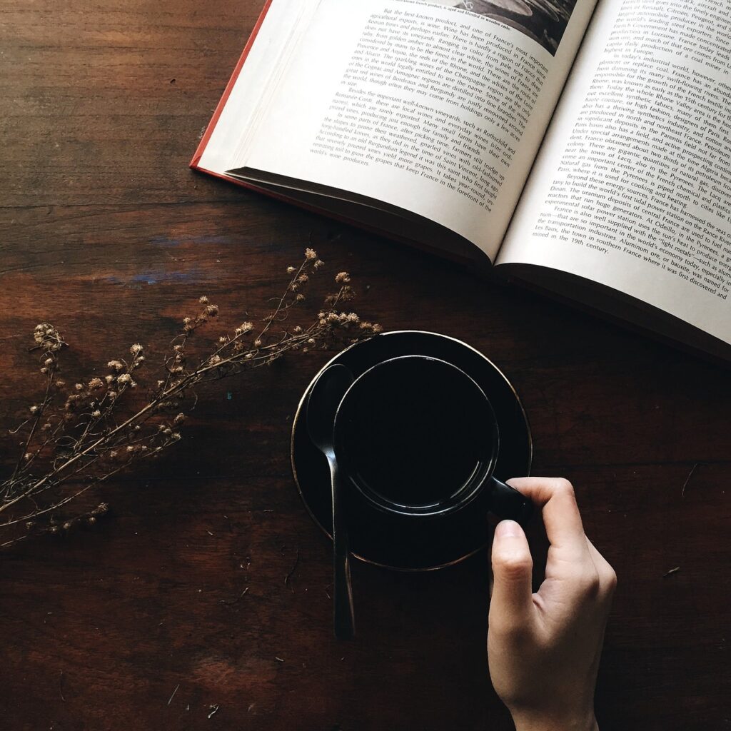 book, caffeine, coffee